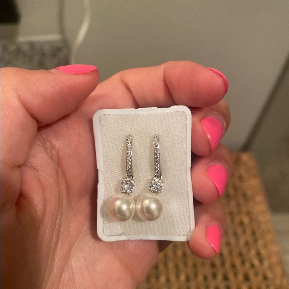 Diamond and pearl earrings!
